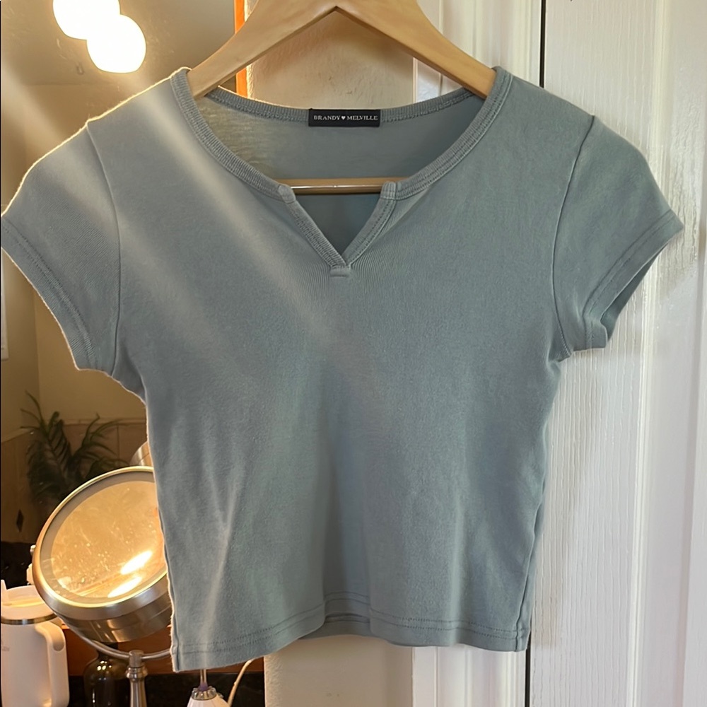 Brandy Melville sage green Top